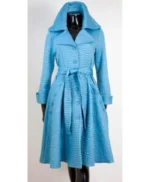 Terri J. Vaughn She The People Alligator Emboss Blue Coat