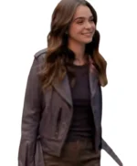 The Accident 2024 Lucia Lobo Black Biker Jacket