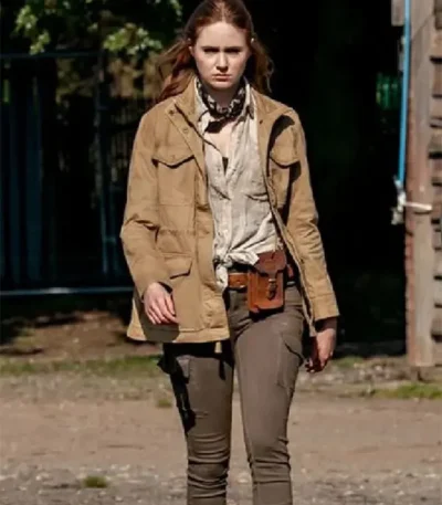The Bubble Karen Gillan Brown Cotton Jacket