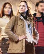 The Bubble Karen Gillan Brown Cotton Jacket