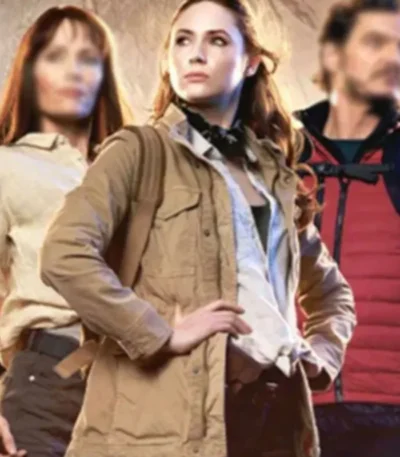 The Bubble Karen Gillan Brown Cotton Jacket