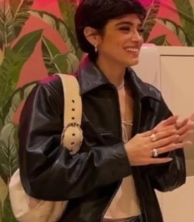 The Damelio Show Dixie D’Amelio Black Leather Jacket