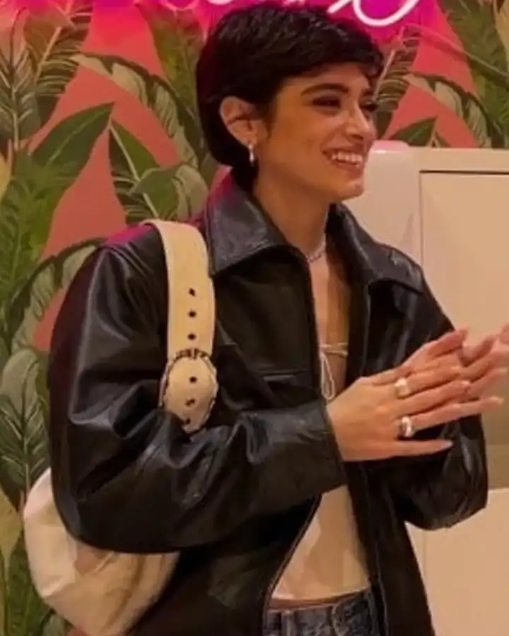 The Damelio Show Dixie D’Amelio Black Leather Jacket The Damelio Show Dixie D’Amelio Black Leather Jacket