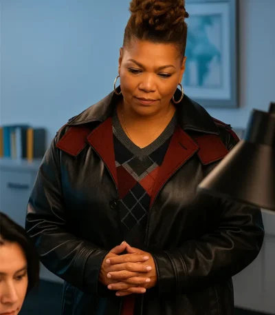 The Equalizer S01 EP07 Queen Latifah Black Leather Coat