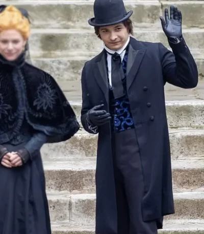 The Essex Serpent Frank Dillane Navy Blue Wool Coat