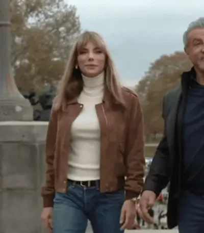 The Family Stallone 2023 Jennifer Flavin Suede Jacket