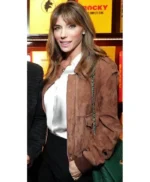 The Family Stallone 2023 Jennifer Flavin Suede Jacket