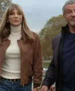 The Family Stallone 2023 Jennifer Flavin Suede Jacket