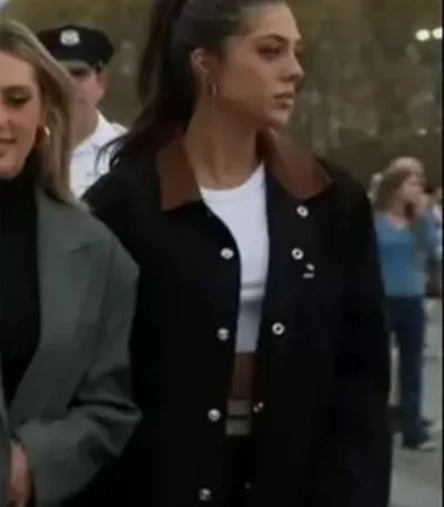 The Family Stallone Sistine Stallone Black Jacket
