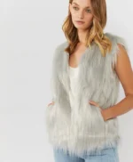 Grey Fur Vest