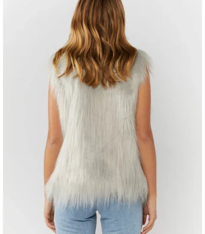 Grey Fur Vest