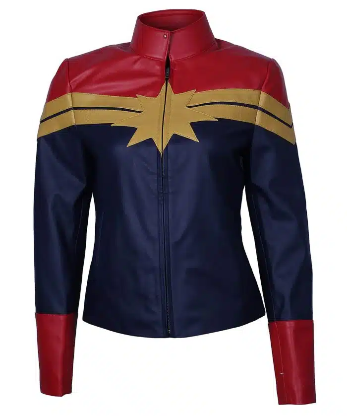 The Marvels Brie Larson Costume Leather Jacket The Marvels Brie Larson Costume Leather Jacket