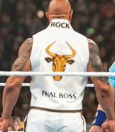 The Rock Final Boss White Vest
