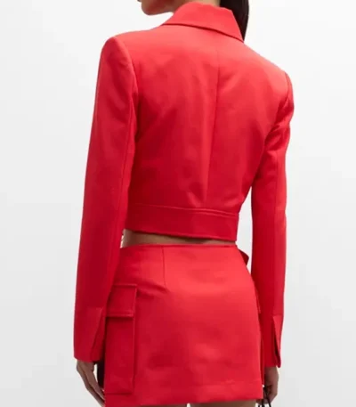 The View Sara Haines Red Wool Jacket