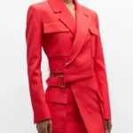The View Sara Haines Red Wool Jacket