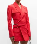 The View Sara Haines Red Wool Jacket