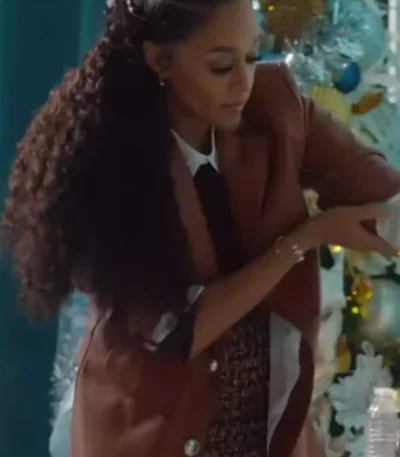 Tia Mowry A Very Merry Beauty Salon Coat