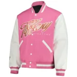 WWE Tiffany Stratton Pink Varsity Jacket