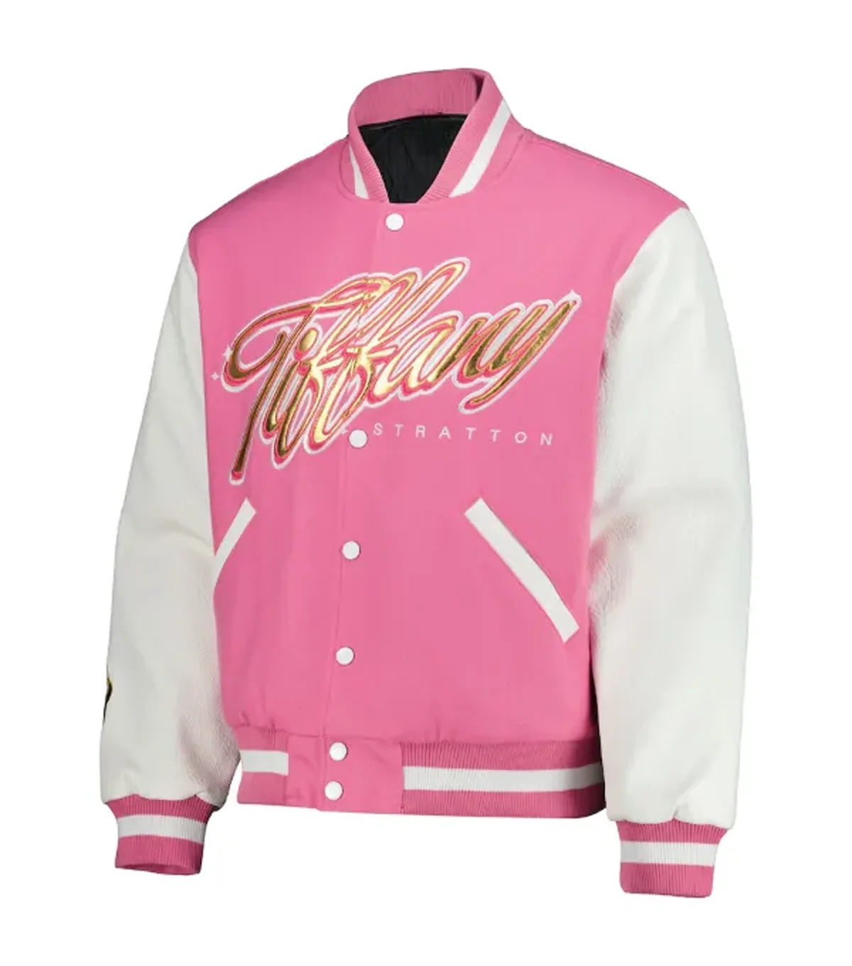 WWE Tiffany Stratton Pink Varsity Jacket WWE Tiffany Stratton Pink Varsity Jacket