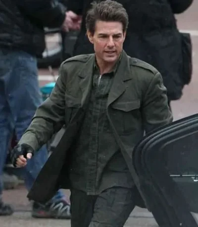 Tom Cruise Edge Of Tomorrow Green Jacket Coat