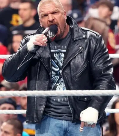WWE Triple H Black Leather Jacket​