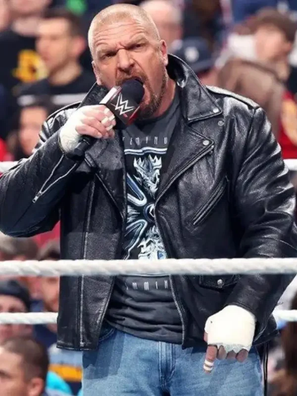 WWE Triple H Black Leather Jacket​