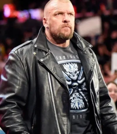WWE Triple H Black Leather Jacket​