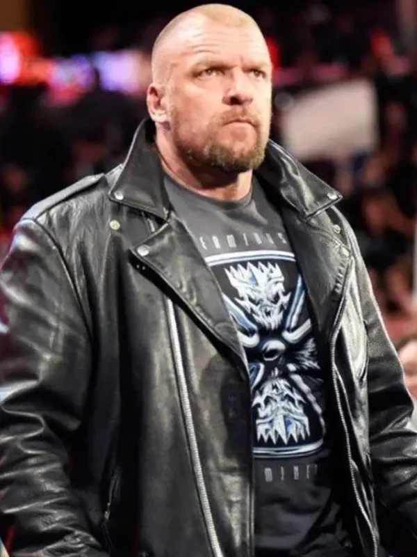 WWE Triple H Black Leather Jacket​