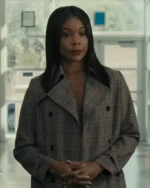 Truth To Be Told S03 Eva Checkered Grey Coat