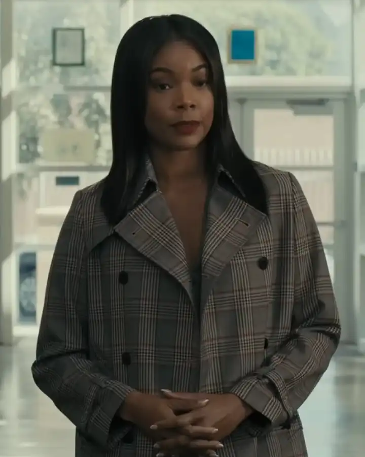 Truth To Be Told S03 Eva Checkered Grey Coat Truth To Be Told S03 Eva Checkered Grey Coat