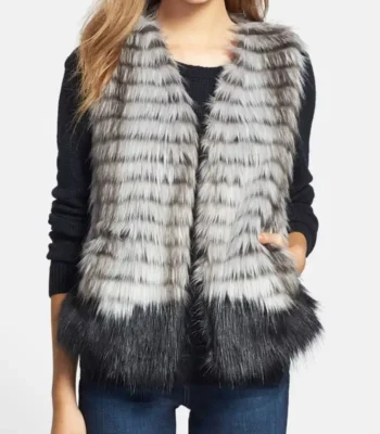 Two Tone Fur Vest