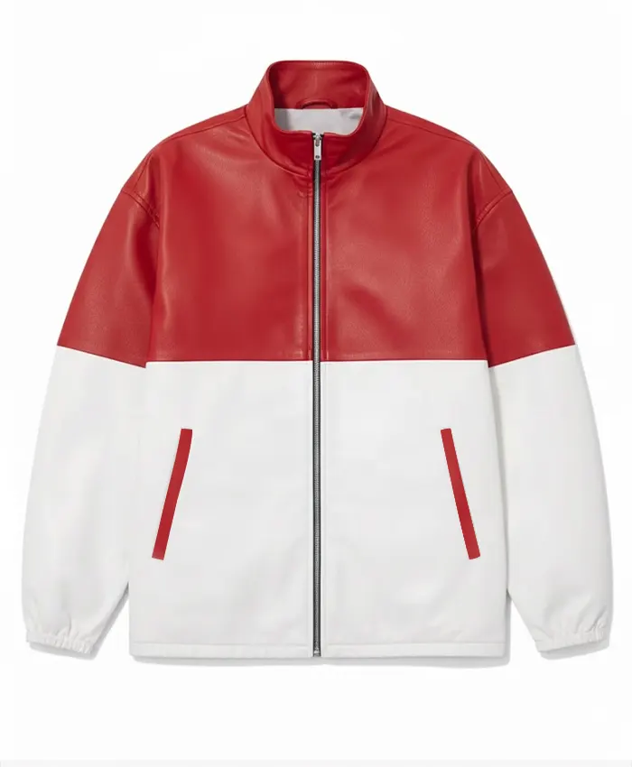 Two-Tone-Red-and-White-Motorcycle-Bomber-Jacket.webp Two Tone Red and White Motorcycle Bomber Jacket