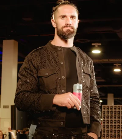 UFC Event Seth Rollins Brown Sequin Jacket