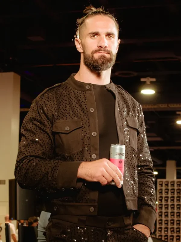 UFC Event Seth Rollins Brown Sequin Jacket