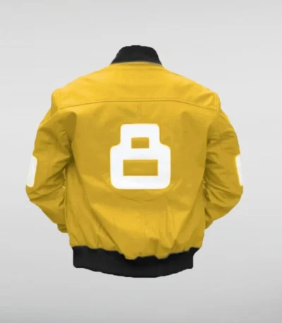 Unisex 8 Ball Yellow Bomber Jacket
