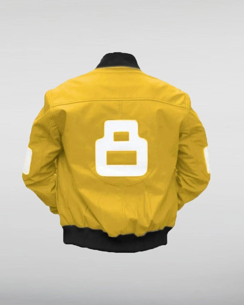 Unisex 8 Ball Yellow Bomber Jacket Unisex 8 Ball Yellow Bomber Jacket