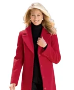 Vanessa Hope Memory Red Wool Coat