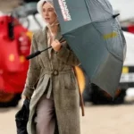 Vanessa Kirby Eden Grey Trench Coat