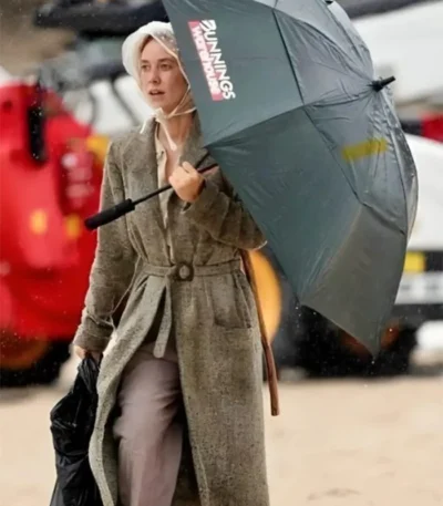 Vanessa Kirby Eden Grey Trench Coat