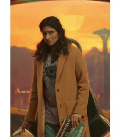Varada Sethu Doctor Who S15 Yellow Wool Coat