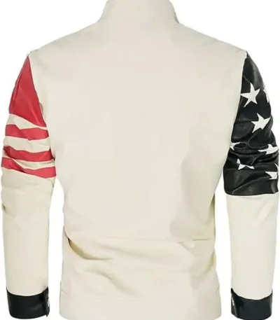 Vintage American Flag Leather Jacket