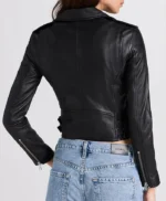 Violett Beane God Friended Me Black Leather Jacket