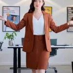 Vivi Make Me A Match 2023 Movie Brown Blazer