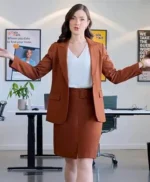 Vivi Make Me A Match 2023 Movie Brown Blazer
