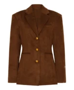 WWE 2025 Cathy Kelley Brown Suede Blazer