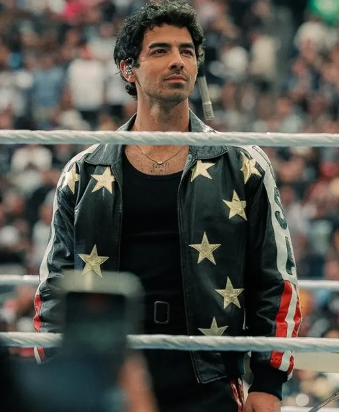 WrestleMania 42 Joe Jonas USA Leather Jacket WrestleMania 42 Joe Jonas USA Leather Jacket