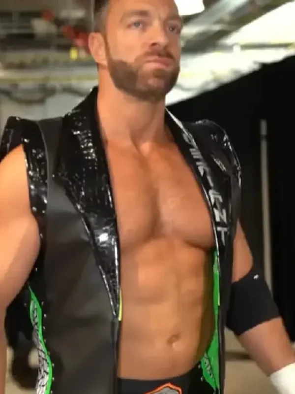 WrestleMania 42 LA Knight Black Leather Vest