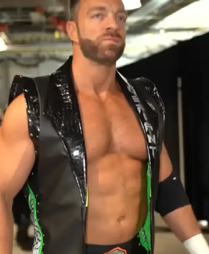 WrestleMania 42 LA Knight Black Leather Vest WrestleMania 42 LA Knight Black Leather Vest