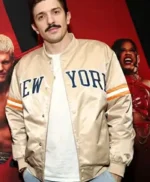 WWE Andrew Schulz Beige Bomber Jacket