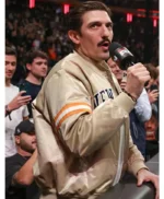 WWE Andrew Schulz Beige Bomber Jacket